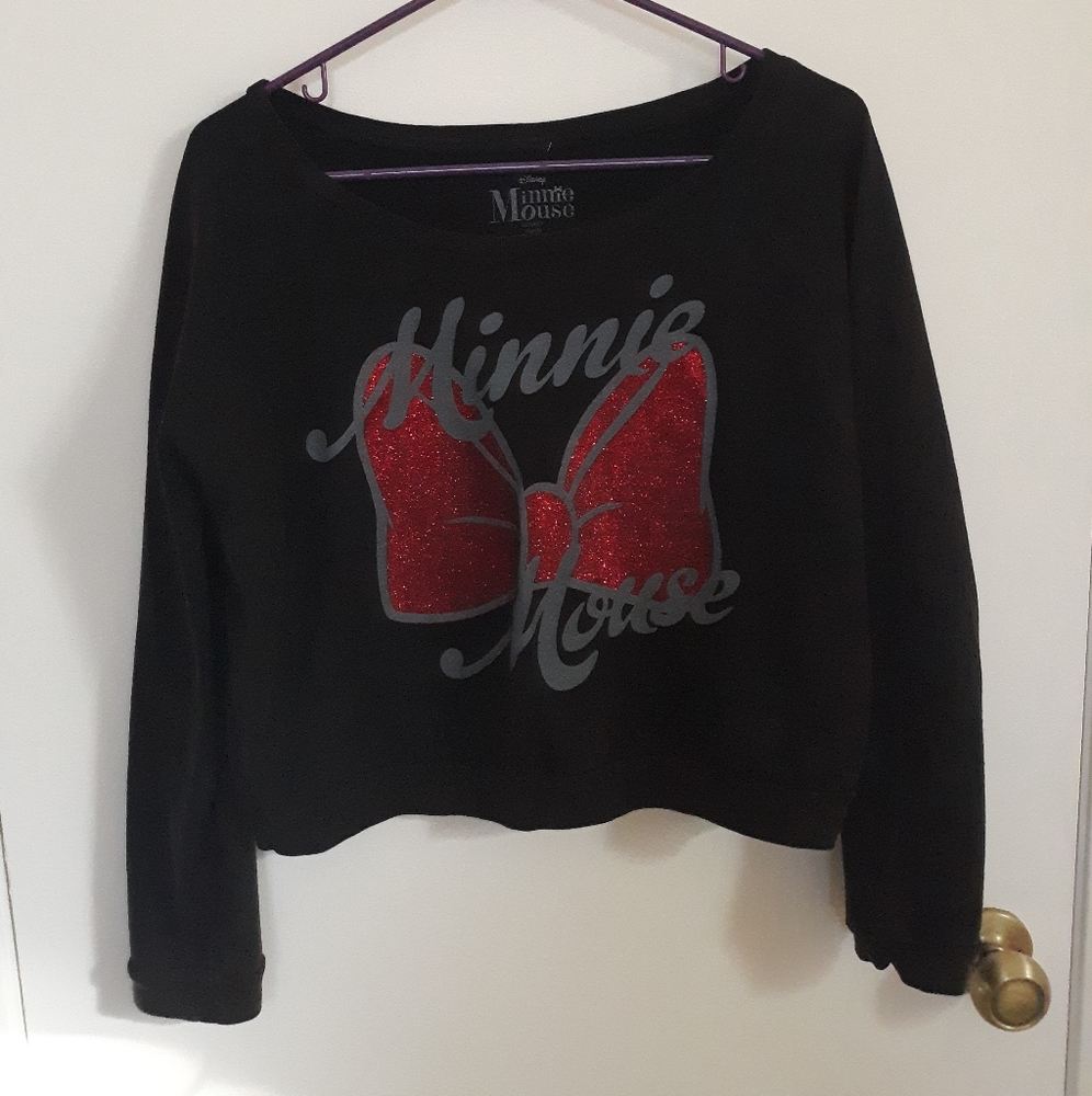 Minnie Mouse (XL) Juniors Cropped Sweatshirt